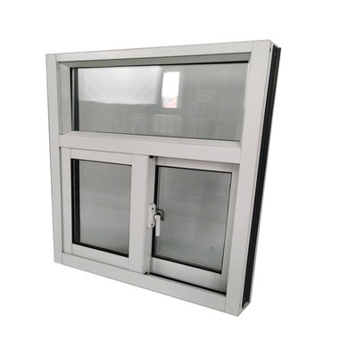 Modern ontwerp zwart aluminium schuifvenster met hoog beveiligingssysteem en beveiligingsbalken