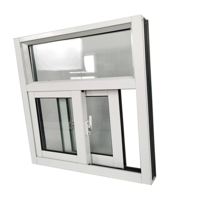 Modern ontwerp zwart aluminium schuifvenster met hoog beveiligingssysteem en beveiligingsbalken