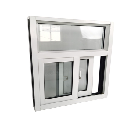 Modern ontwerp zwart aluminium schuifvenster met hoog beveiligingssysteem en beveiligingsbalken