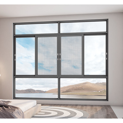 Grote dubbele glazen aluminium schuiframmen met glasvezel-schermnetmateriaal