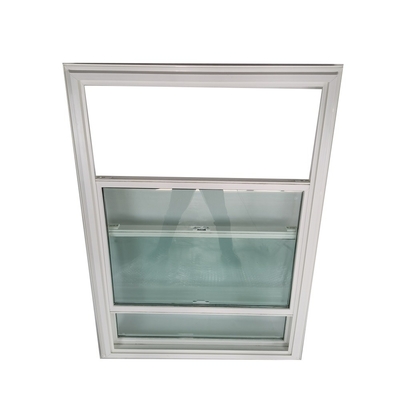 PVC-reflecterend vaste dubbelhangen venster in zwart vinyl-upvc-materiaal met swing open stijl
