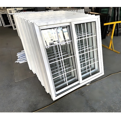 Glijdend dubbele venster Upvc horizontale push-pull geluidsdichte pvc vensters glijdende deur